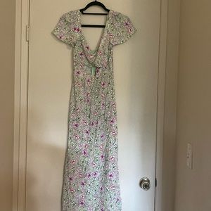 NWT Zara Floral Cutout Maxi Dress